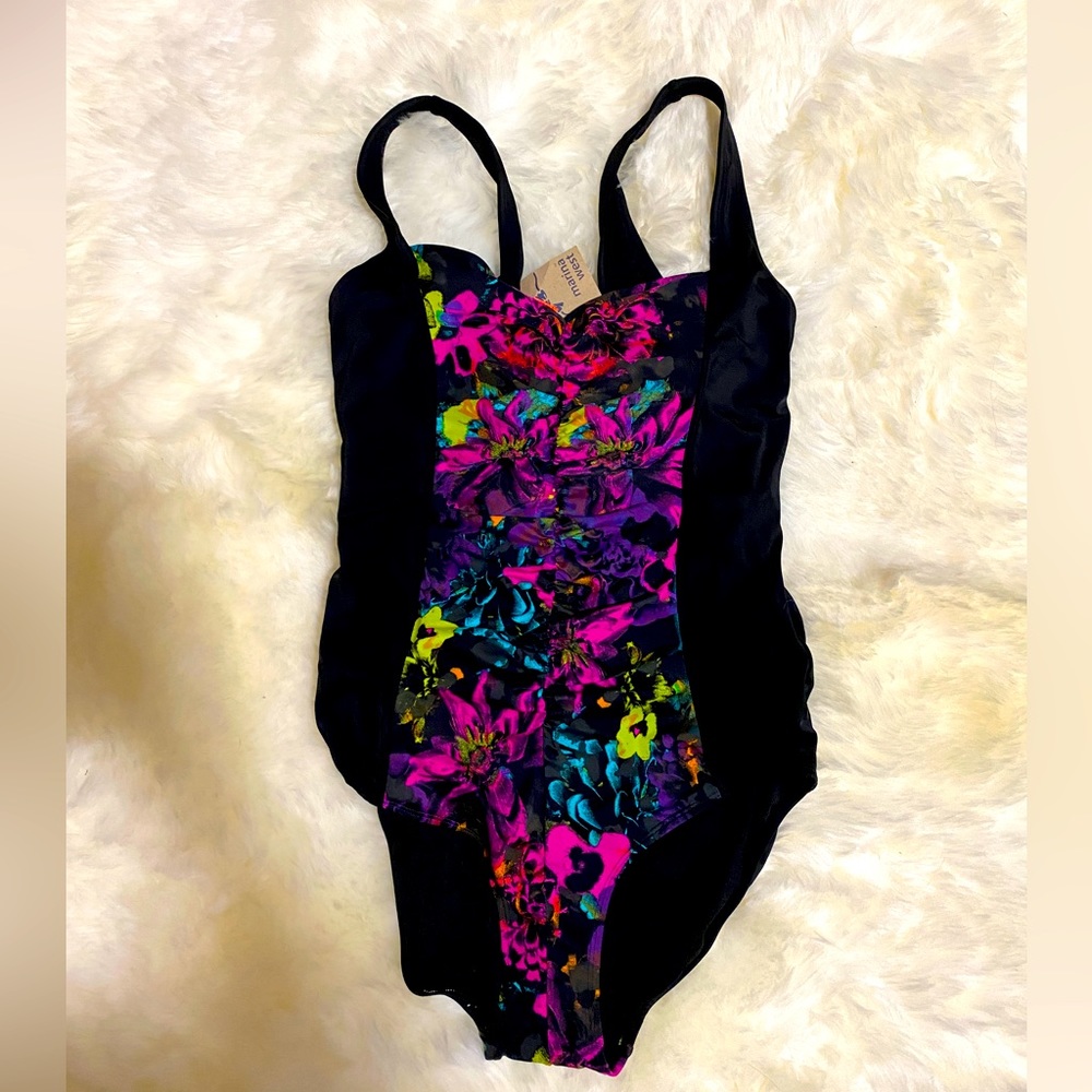 Marina West NWT printed swimsuit (girls)